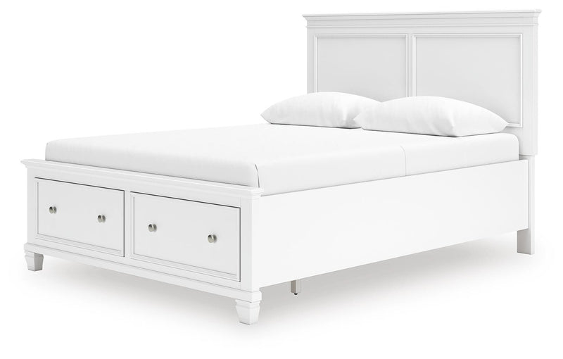 Fortman White Queen Panel Storage Bed - B680B20