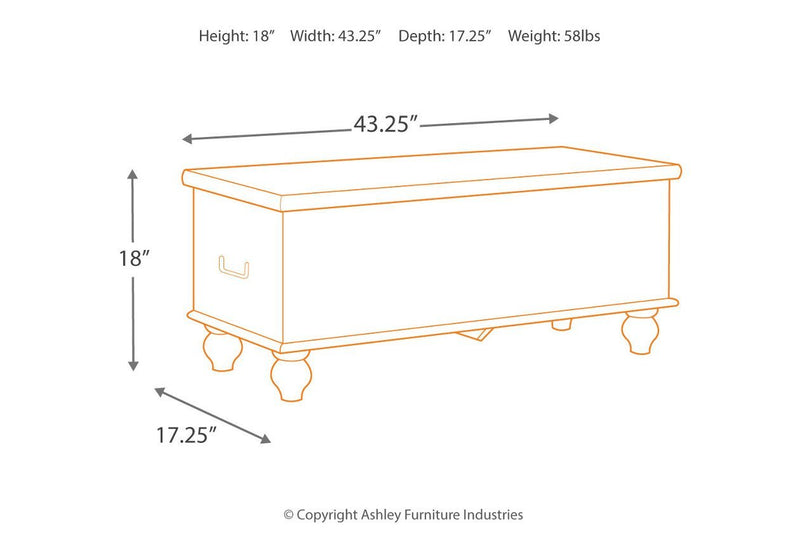 Fossil Ridge Beige Storage Bench - DMV FurnitureAccent Bench