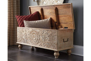 Fossil Ridge Beige Storage Bench - DMV FurnitureAccent Bench