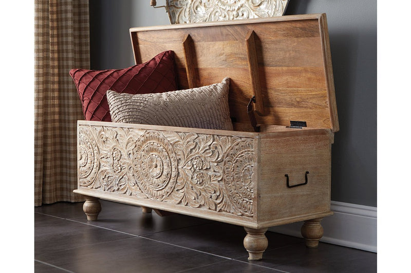 Fossil Ridge Beige Storage Bench - DMV FurnitureAccent Bench
