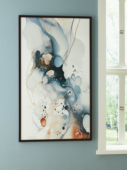 Foxenburg Blue/Amber/White Wall Art - A8000432