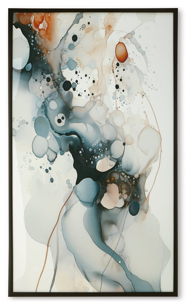 Foxenburg Blue/Amber/White Wall Art - A8000432