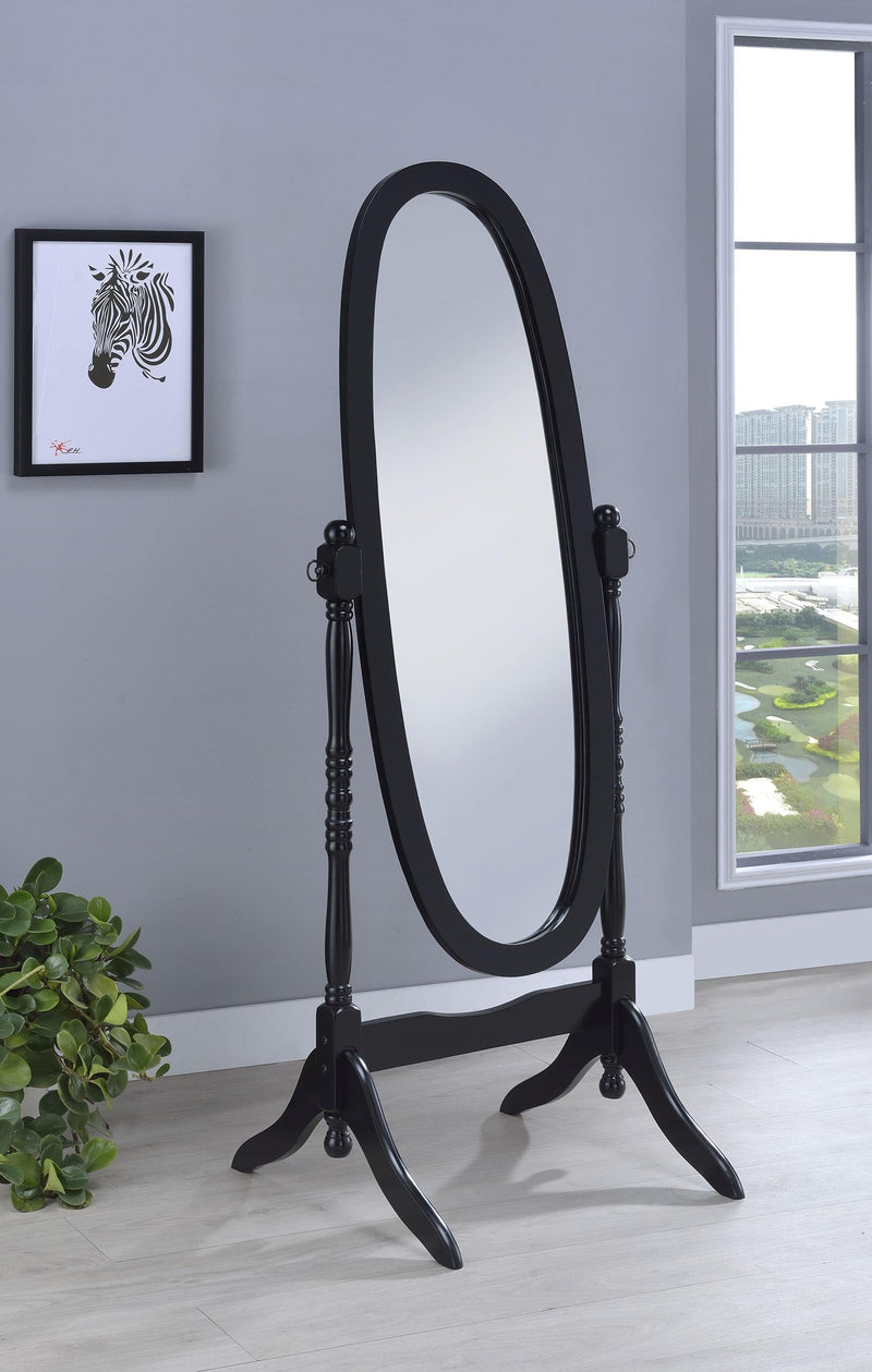 Foyet Wood Adjustable Full Length Cheval Mirror Black - 950803