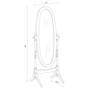 Foyet Wood Adjustable Full Length Cheval Mirror Black - 950803