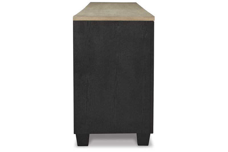 Foyland Black/Brown 83" TV Stand with Electric Fireplace - DMV FurnitureTV Stand
