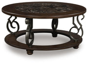 Frallyn Dark Brown Coffee Table - T623-8