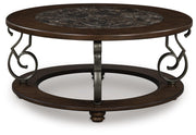 Frallyn Dark Brown Coffee Table - T623-8