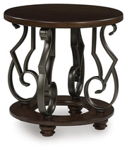 Frallyn Dark Brown End Table - T623-6