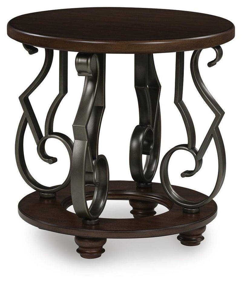 Frallyn Dark Brown End Table - T623-6
