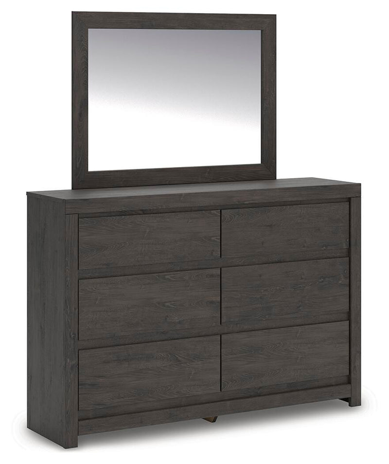 Fraluna Charcoal Dresser and Mirror - PCB3370B1