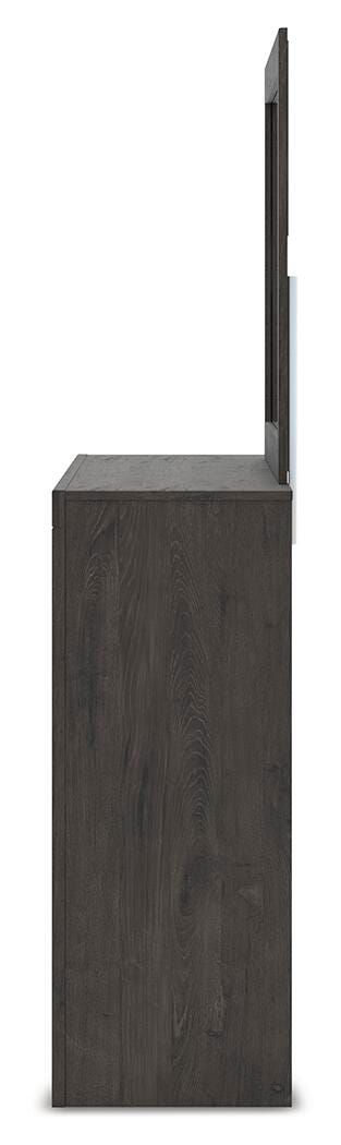 Fraluna Charcoal Dresser and Mirror - PCB3370B1