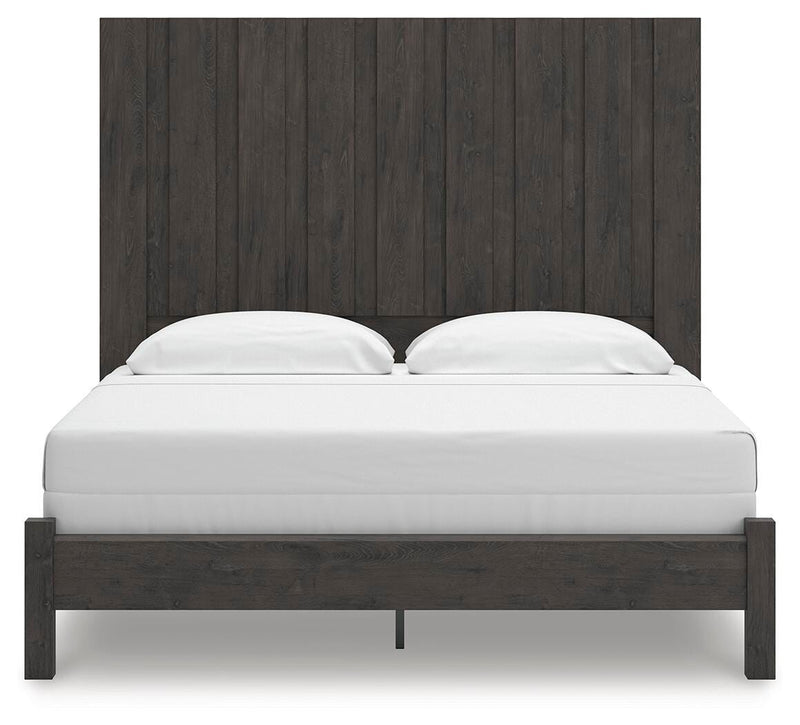 Fraluna Charcoal King Panel Bed - PCB3370B8