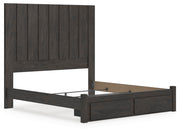 Fraluna Charcoal King Panel Storage Bed - PCB3370B9