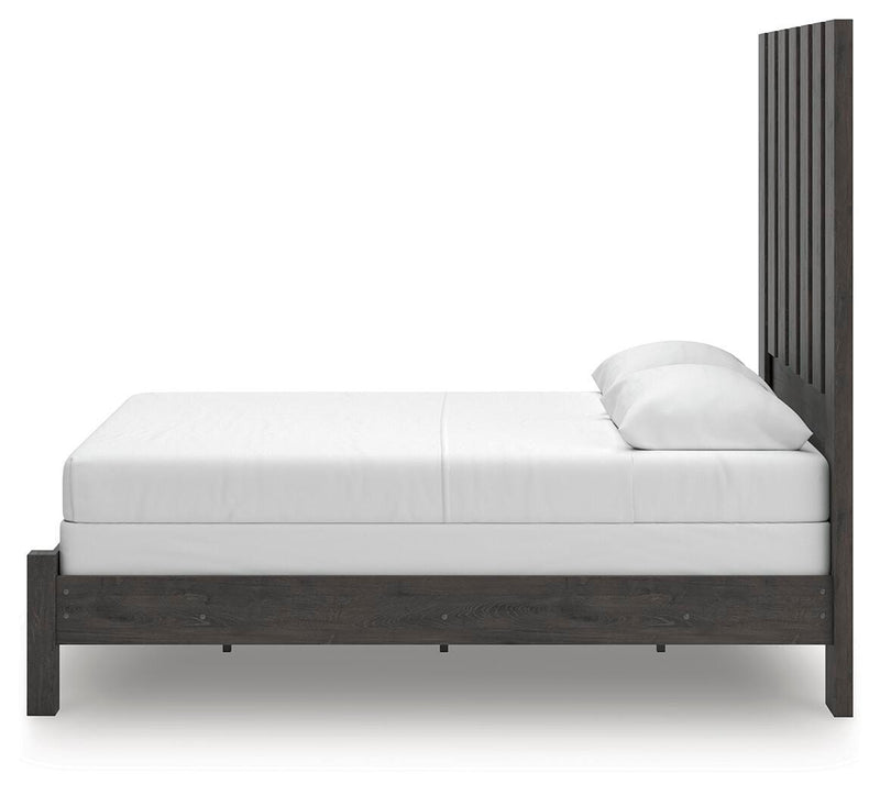Fraluna Charcoal Queen Panel Bed - PCB3370B2