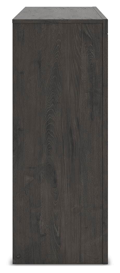 Fraluna King Panel Bed and Dresser in Charcoal - PKG021668