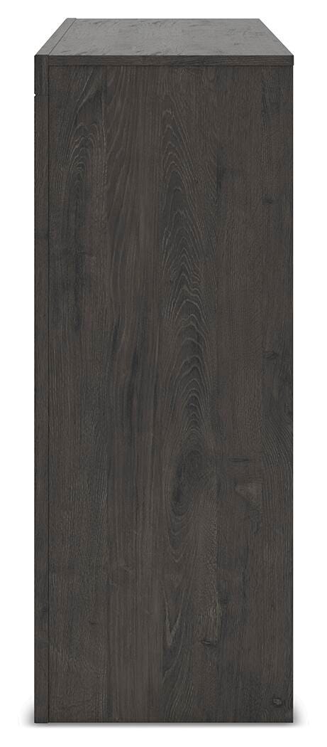 Fraluna King Panel Bed, Dresser and Nightstand in Charcoal - PKG021669