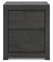 Fraluna King Panel Bed, Dresser, Mirror and Nightstand in Charcoal - PKG021665