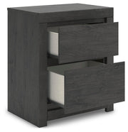 Fraluna King Panel Bed, Dresser, Mirror, Chest and Nightstand in Charcoal - PKG021667