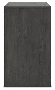 Fraluna King Panel Storage Bed, Dresser and Nightstand in Charcoal - PKG021685