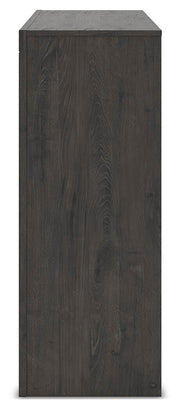 Fraluna King Panel Storage Bed, Dresser and Nightstand in Charcoal - PKG021685