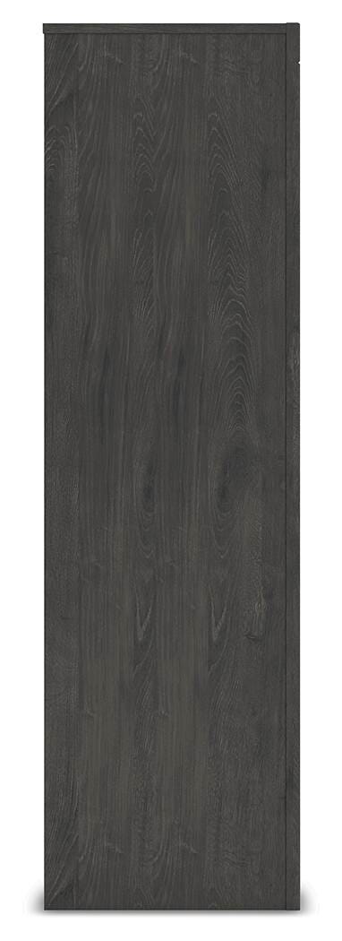 Fraluna King Panel Storage Bed, Dresser, Mirror, Chest and Nightstand in Charcoal - PKG021683