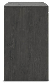 Fraluna Queen Panel Bed, Dresser, Mirror and 2 Nightstands in Charcoal - PKG021655