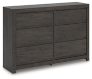 Fraluna Queen Panel Storage Bed and Dresser in Charcoal - PKG021676