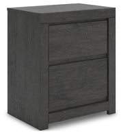 Fraluna Queen Panel Storage Bed, Dresser, Mirror and 2 Nightstands in Charcoal - PKG021671