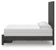 Fraluna Queen Panel Storage Bed, Dresser, Mirror, Chest and 2 Nightstands in Charcoal - PKG021672