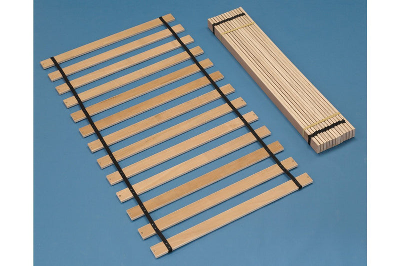 Frames and Rails Brown Twin Roll Slat - DMV FurnitureFoundation