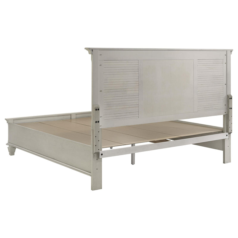 Franco 5-piece Eastern King Bedroom Set Distressed White - 205330KE-S5