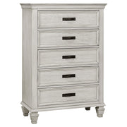 Franco 5-piece Queen Bedroom Set Distressed White - 205330Q-S5