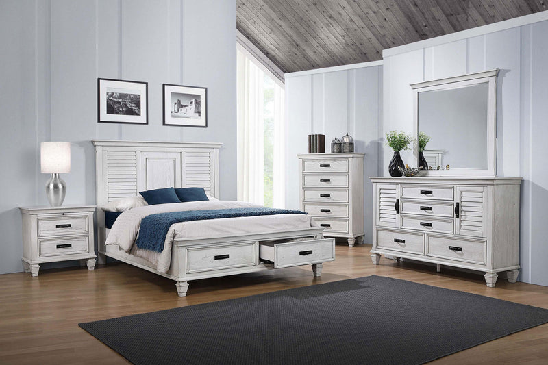Franco Dresser Mirror Distressed White - 205334