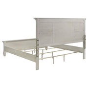 Franco Wood Eastern King Panel Bed Distressed White - 205331KE