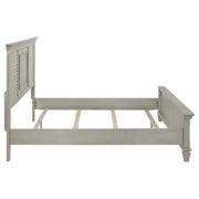Franco Wood Eastern King Panel Bed Distressed White - 205331KE