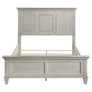 Franco Wood Queen Panel Bed Distressed White - 205331Q
