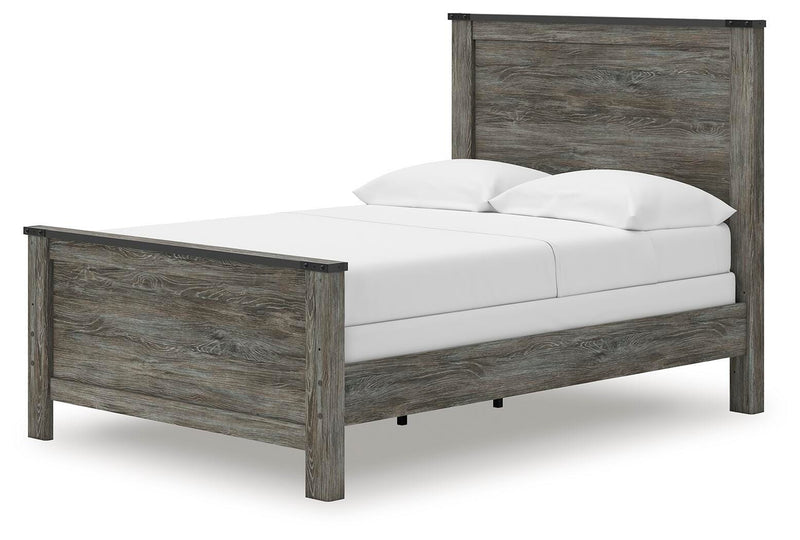 Frandern Black/Gray Full Panel Bed - B4480B19