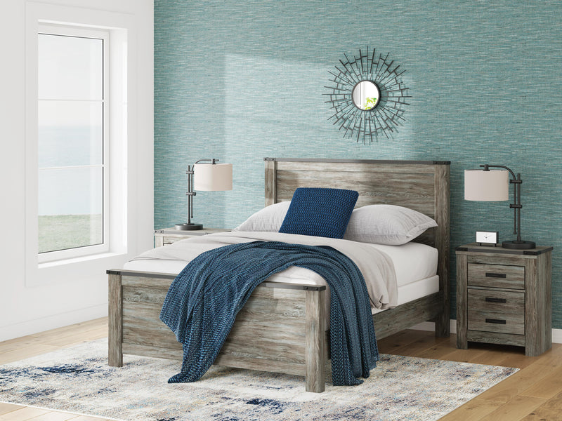 Frandern Black/Gray Queen Panel Bed - B4480B21