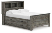 Frandern Full Bookcase Bed with Storage, Dresser and Mirror - B4480B11