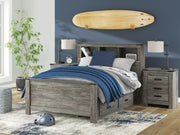 Frandern Full Bookcase Bed with Storage, Dresser and Mirror - B4480B11