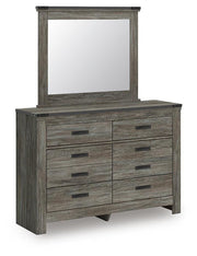 Frandern Full Bookcase Bed with Storage, Dresser and Mirror - B4480B11