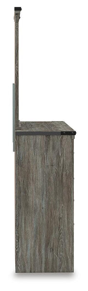 Frandern Full Bookcase Bed with Storage, Dresser and Mirror - B4480B11