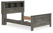 Frandern Gray Full Bookcase Panel Bed - B4480B3