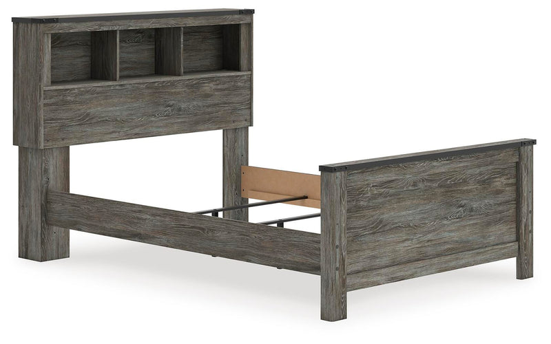 Frandern Gray Full Bookcase Panel Bed - B4480B3