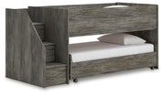 Frandern Gray Twin over Twin Loft Bed - B4480B13