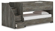 Frandern Gray Twin over Twin Loft Bed - B4480B13