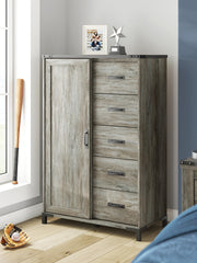 Frandern Queen Panel Bed, Dresser, Mirror, Chest and 2 Nightstands - B4480B29