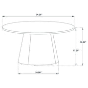 Franklin 2-piece Round Pedestal Coffee Table Set Grey and Dark Brown - 722978-S2