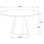 Franklin 5-piece 54-inch Round Dining Table Set Dark Brown - 193830-S5