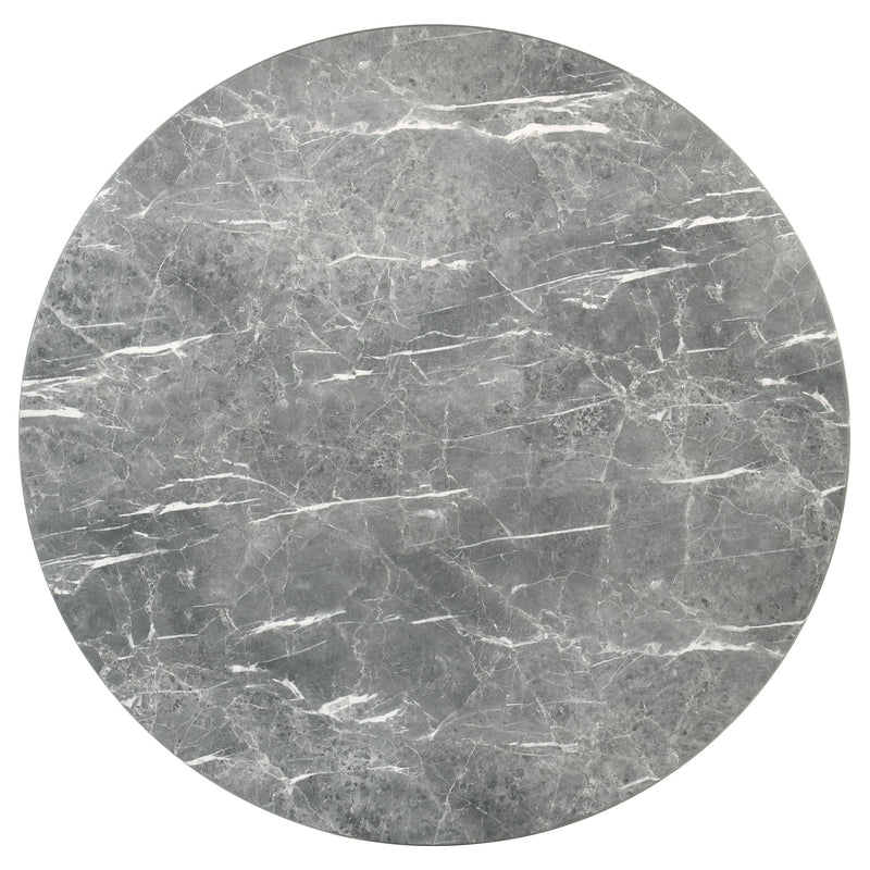 Franklin 50-inch Round Dining Table Grey and Dark Oak - 193820